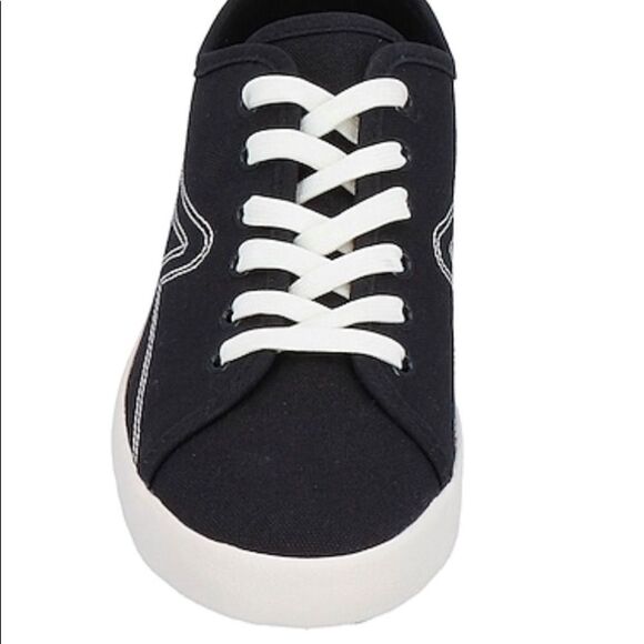 Black Round Toe White Embroidery Lace Up Sneakers by Rag & Bone NEW - Picture 4 of 4